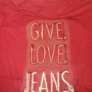 American Eagle Outfitters Red 'GIVE' Tee